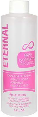 Eternal 99% Isopropyl Alcohol for Beauty Tools, Earrings and Nail Gel Prep (8 Fluid Ounces) | Amazon (US)