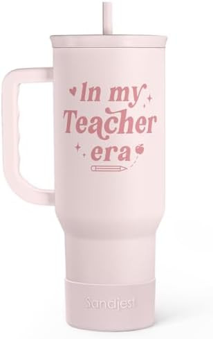 Teacher Gift – Stainless Steel Insulated Tumbler with Handle - Cool Teacher Club Travel Coffee ... | Amazon (US)