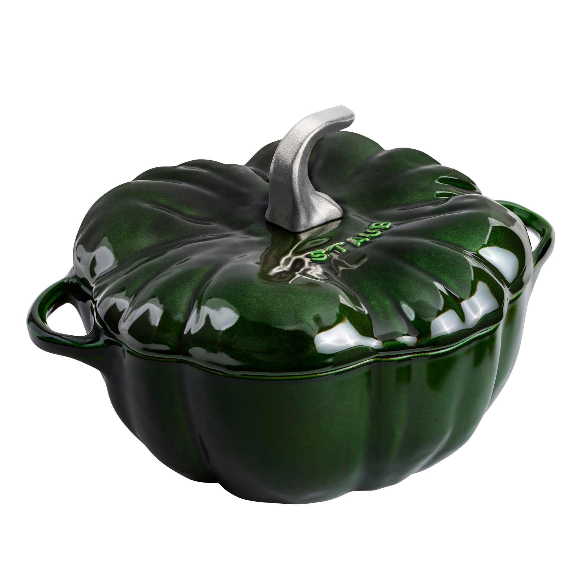 STAUB Cast Iron 3.5qt Pumpkin Cocotte with Stainless Steel Silver Knob Basil one_size in Green | 1030324 | Lowe's