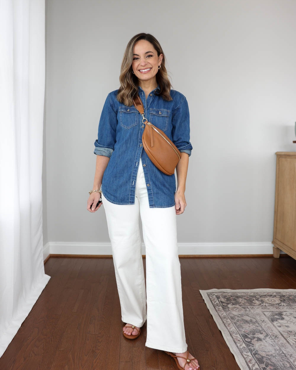 A few of my favorite petite-friendly denim jackets and shirts for layering

Outfit 1:
Denim top (J.Crew Factory): petite xxs
White jeans (BR Factory): petite 24 - 10” rise, 27.5” inseam
White t-shirt (Quince): xs
Sandals (DV): tts

Outfit 2:
Denim shirt (Target): xs (linking other options as well)
White dress (Athleta): petite xs - also linking an option from Abercrombie as this dress has mostly sold out. The Abercrombie dress is a good fit in standard sizing (short in petite). I recommend a size up in the Abercrombie dress as well.
Sneakers (Quince): true to size
Bag (Quince)

Outfit 3:
Denim Jacket (Abercrombie): xxs
Pants (BR Factory): petite xxs 10” rise 27.5” inseam
Top (Old Navy): xs
Bag (Quince): Cognac
Sneakers (Quince): size up 1/2 size to wear with thick comfortable socks (I’ll link my favorite)

petite fashion, teacher outfits, casual outfits

#LTKPetite #LTKSaleAlert #LTKSeasonal