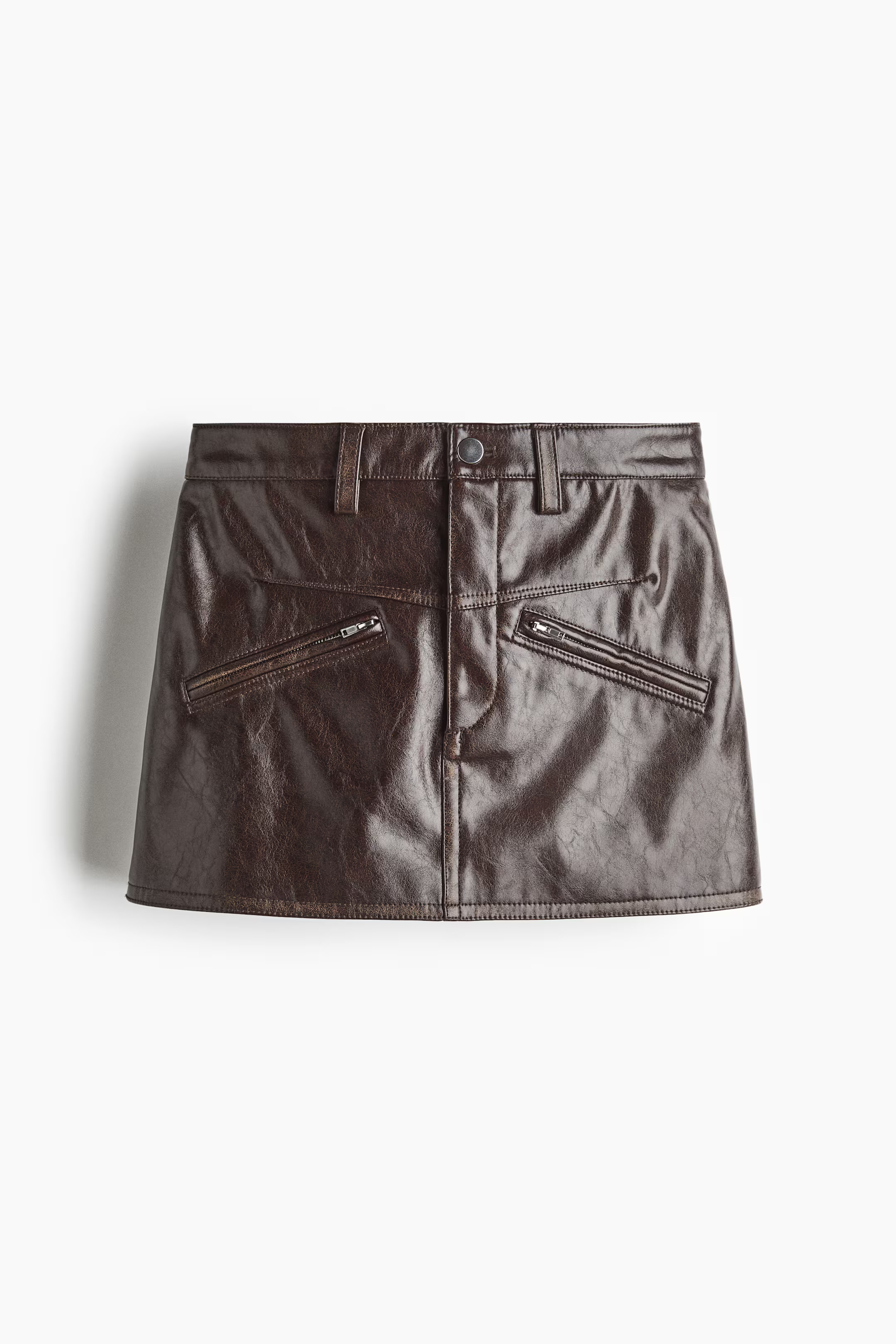 Coated mini skirt | H&M (UK, MY, IN, SG, PH, TW, HK)