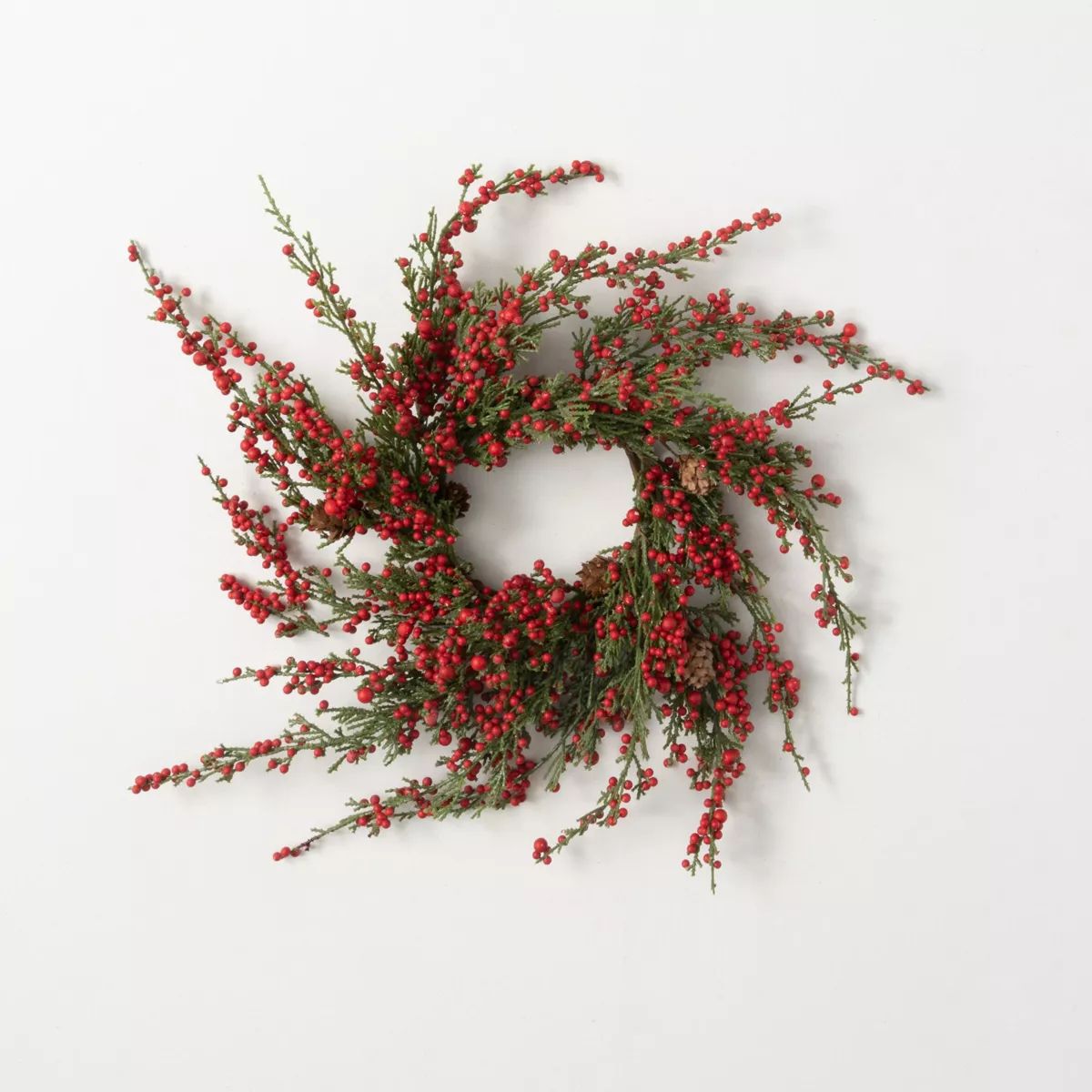 Artificial Cedar Berry Mini Accent Wreath Multicolor 14"H | Target
