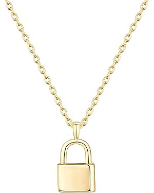 PAVOI 14K Gold Plated Dainty Cubic Zirconia Pendant Necklace for Women | Dot, Elephant, Butterfly... | Amazon (US)