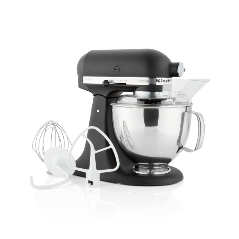 KitchenAid Artisan Series 5-Quart Tilt-Head Cast Iron Black Stand Mixer + Reviews | Crate and Bar... | Crate & Barrel