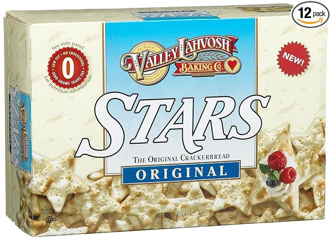 Valley Lahvosh Baking Co. Stars Crackerbread, 4.5-Ounce Boxes (Pack of 12) | Amazon (US)