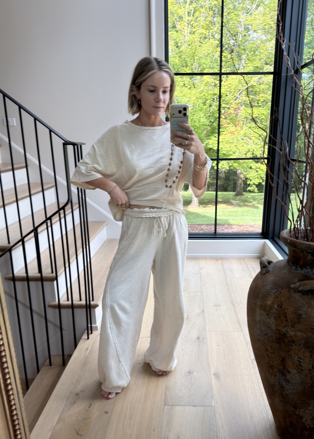 Loving this breezy Aerie lounge set  

 #LTKootd