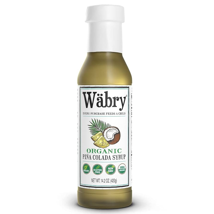 Wäbry Organic Piña Colada Syrup – 14.2oz (420g), Natural Fruit Syrups for Drinks, Shaved Ice ... | Amazon (US)