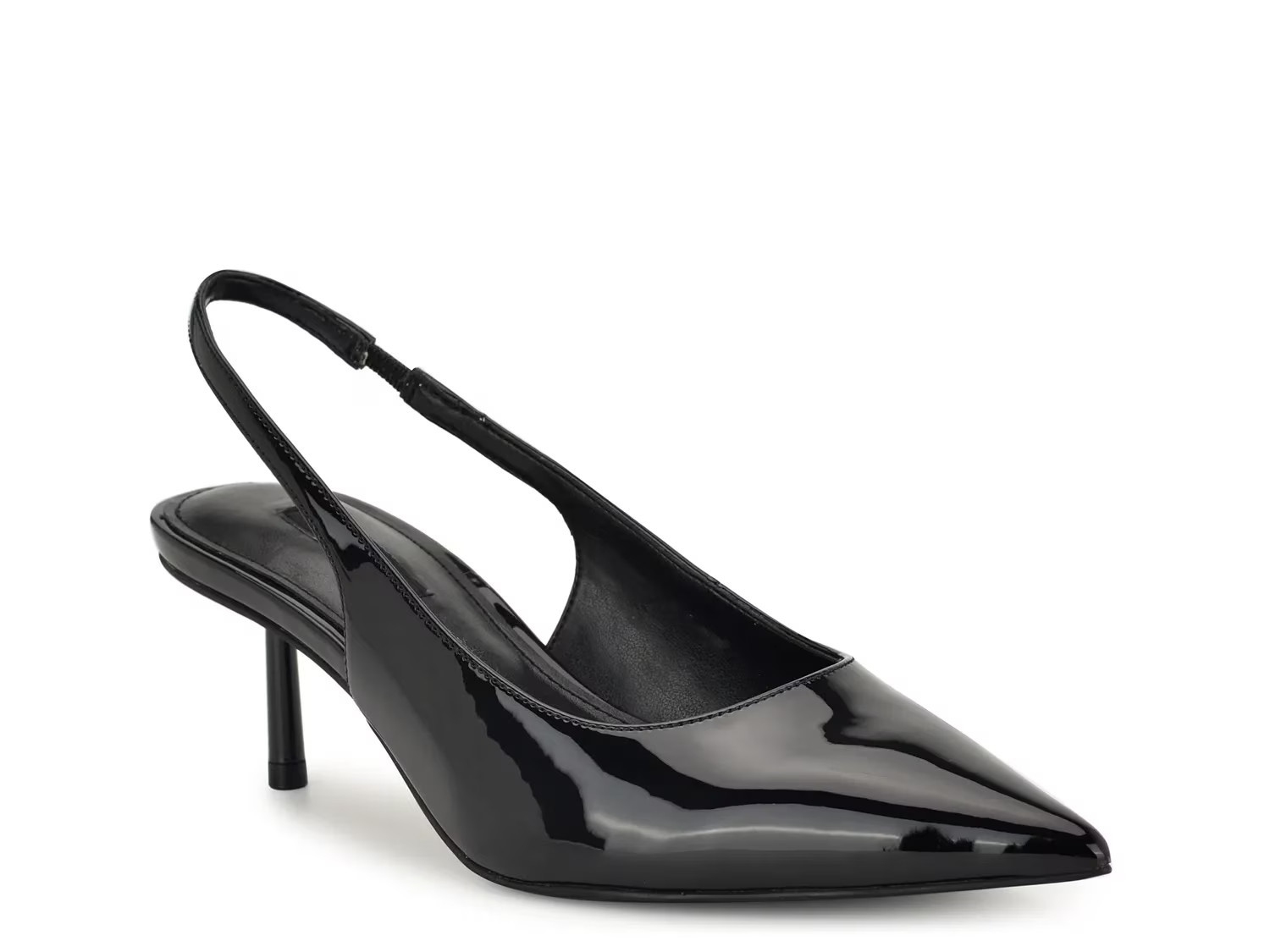 Nine West Hunny Pump | Women's | Black Patent Synthetic | Size 9 | Pumps | Slingback | DSW