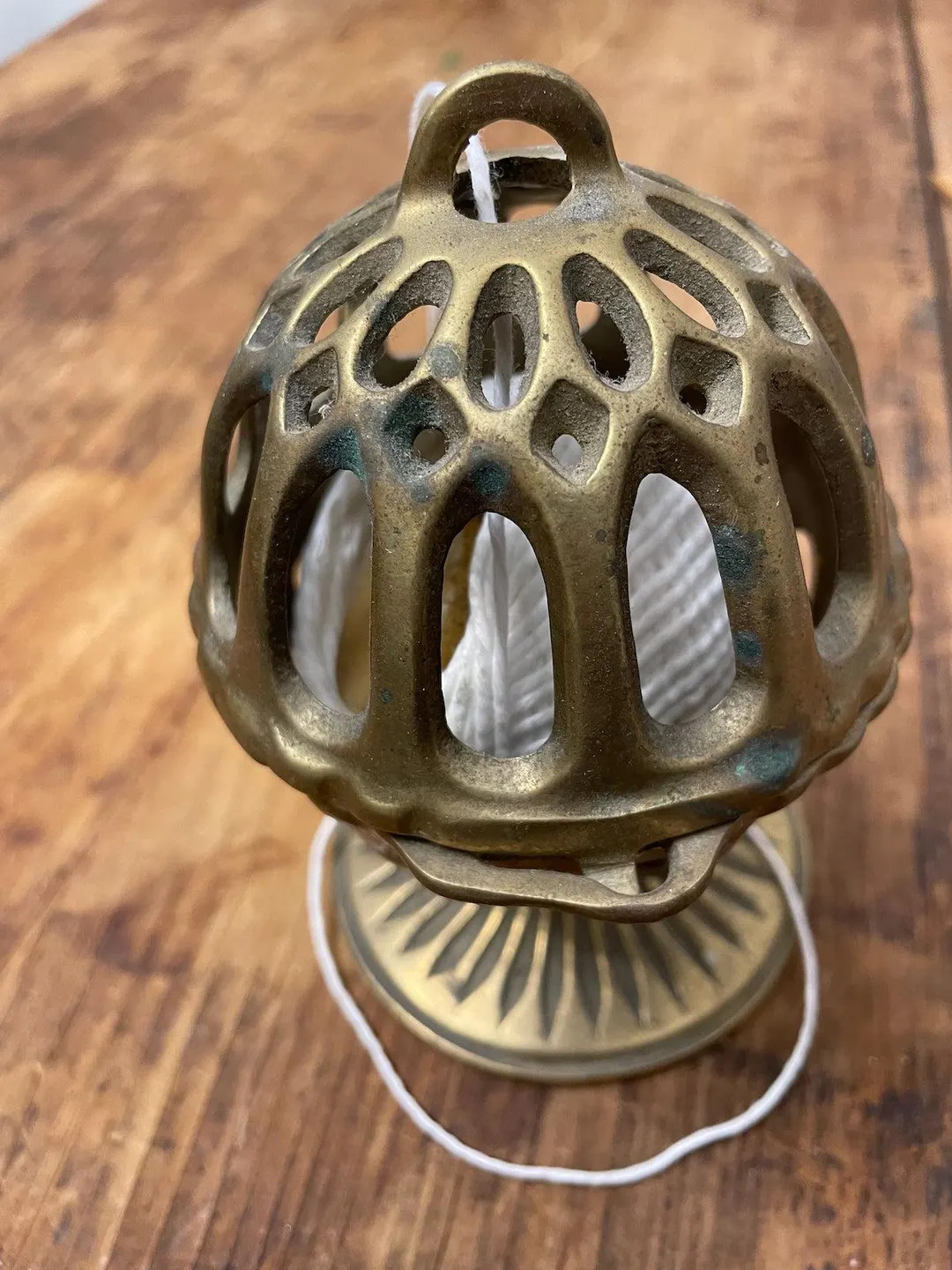 Vintage Brass Spool Holder with Cotton Twine | Etsy (US)