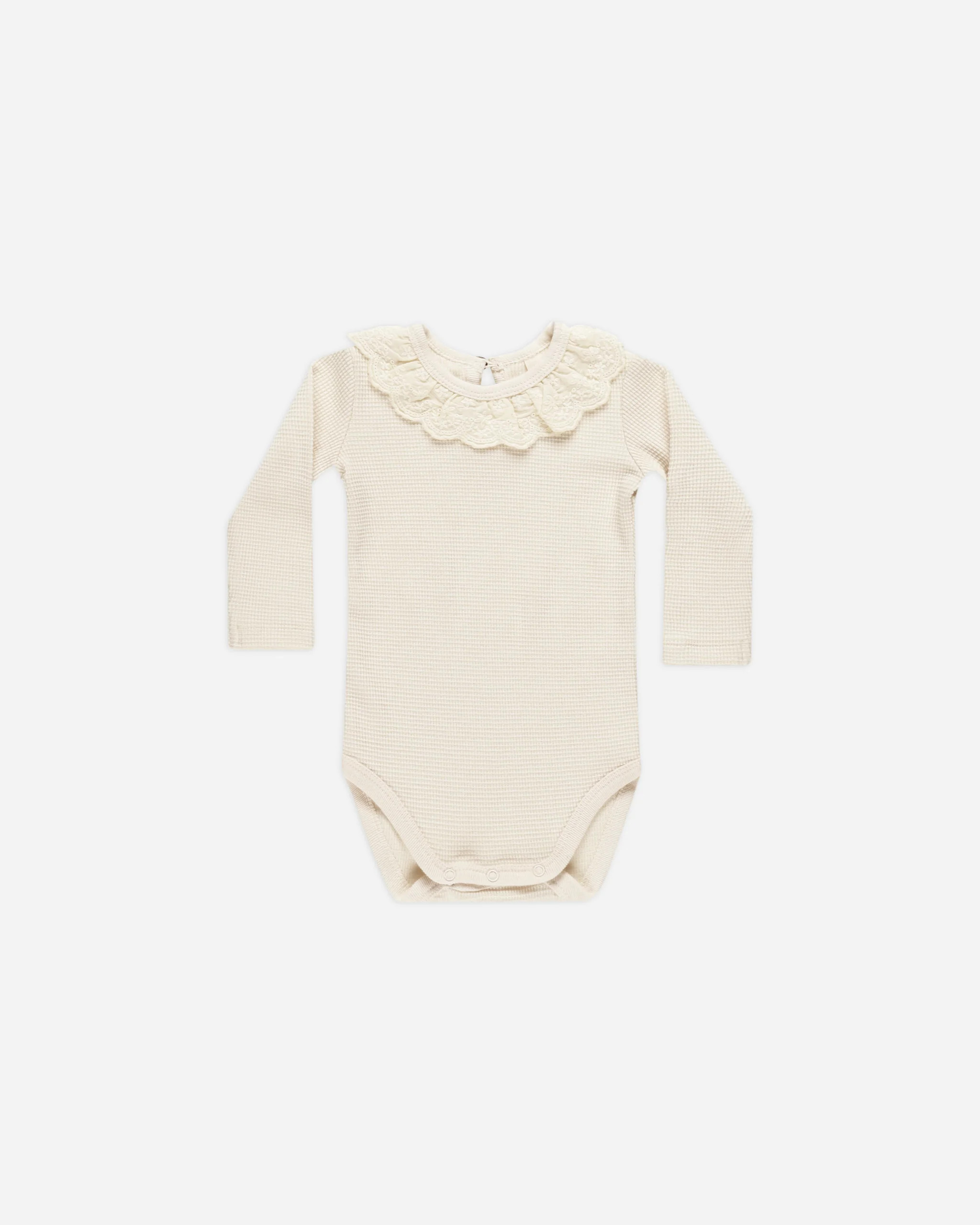 Ruffle Collar Bodysuit || Natural | Rylee + Cru
