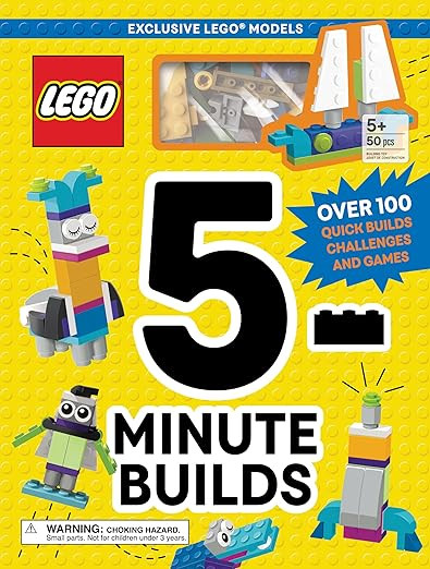 LEGO® Books. 5-Minute Builds: 100+ Quick Model Build Ideas, Basic Brick Kit, and Awesome Activit... | Amazon (US)