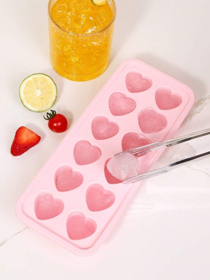 1pc Multi-grid Ice Cube Mold, Creative Heart Shaped Ice Cube Tray With Sealing Lid For Kitchen | SHEIN