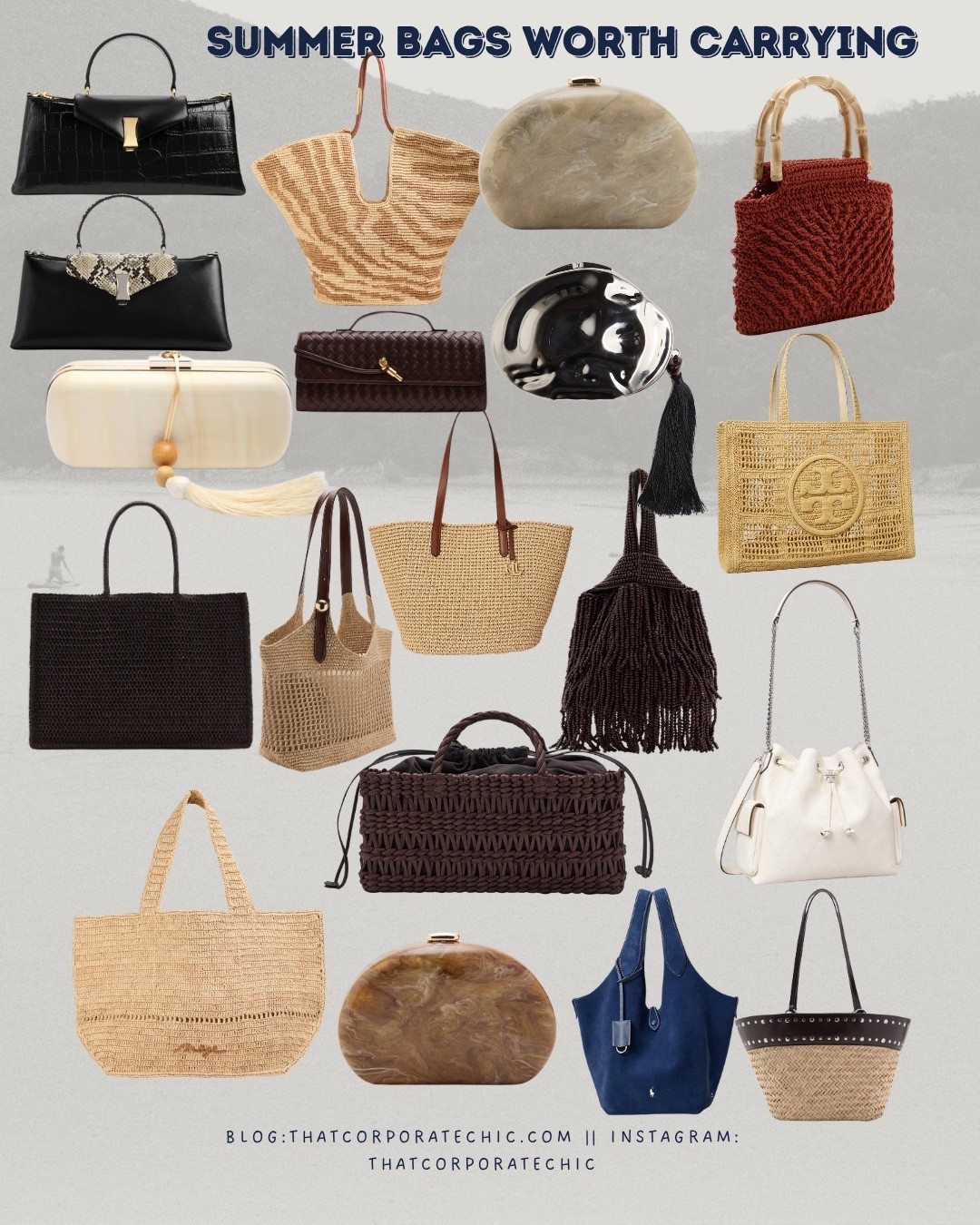 Summer bags worth carrying.

Summer bag, essential for warm weather; stylish options include woven bags, clutch bags, tote bags, brown bags, evening bags, and vacation bags.

#LTKsummer #LTKstyletip #LTKbag