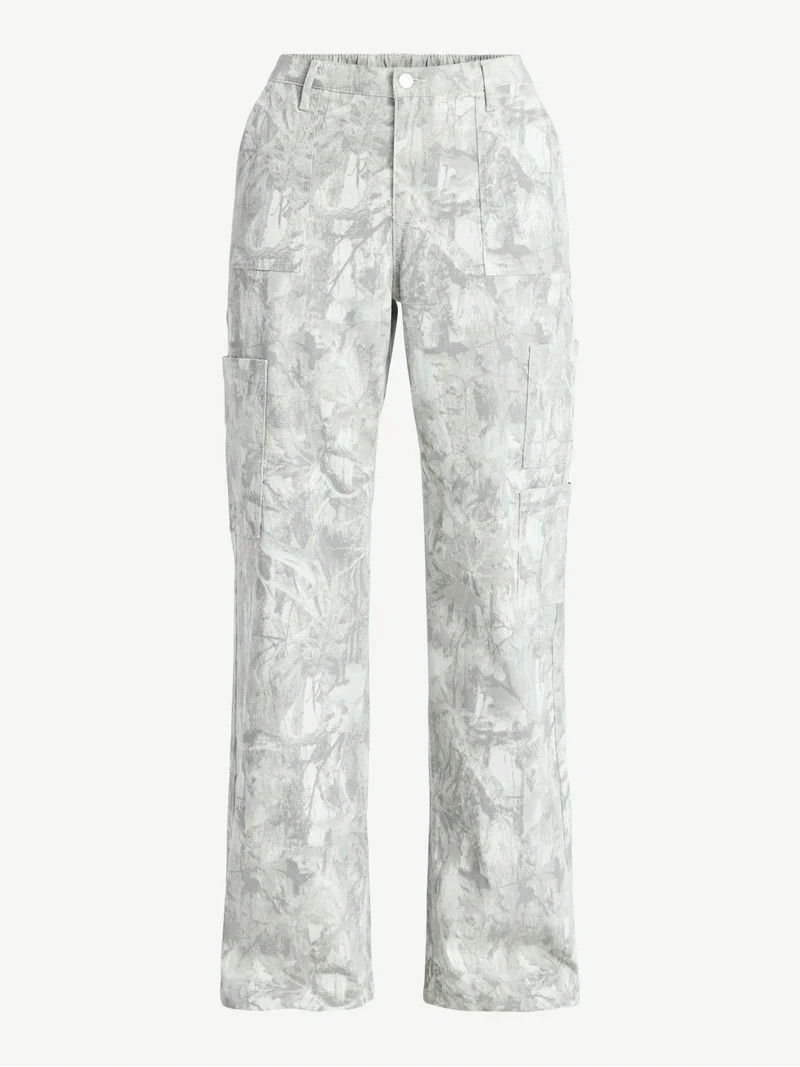 No Boundaries Wide Leg Cargo Pants, 29.5'' Inseam, Women's and Women's Plus | Walmart (US)