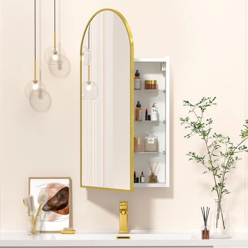 Surface Mount Frameless Arched 1 Door Medicine Cabinet | Wayfair North America