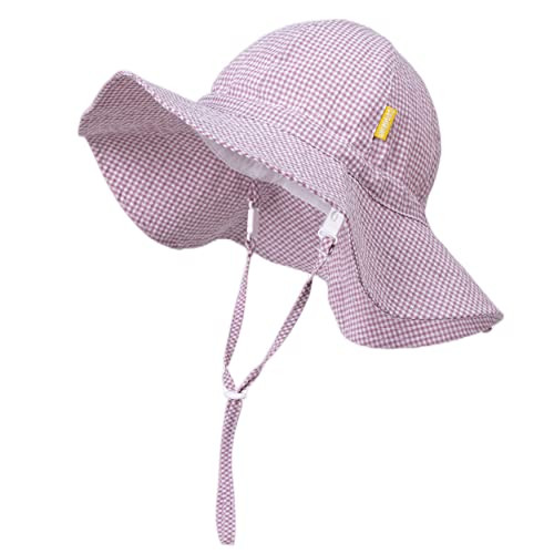 Baby & Toddler Wide Brim Sun Hats UPF 50+ Sun Protection Bucket Cap Cute Adjustable Hat in Seersu... | Amazon (US)