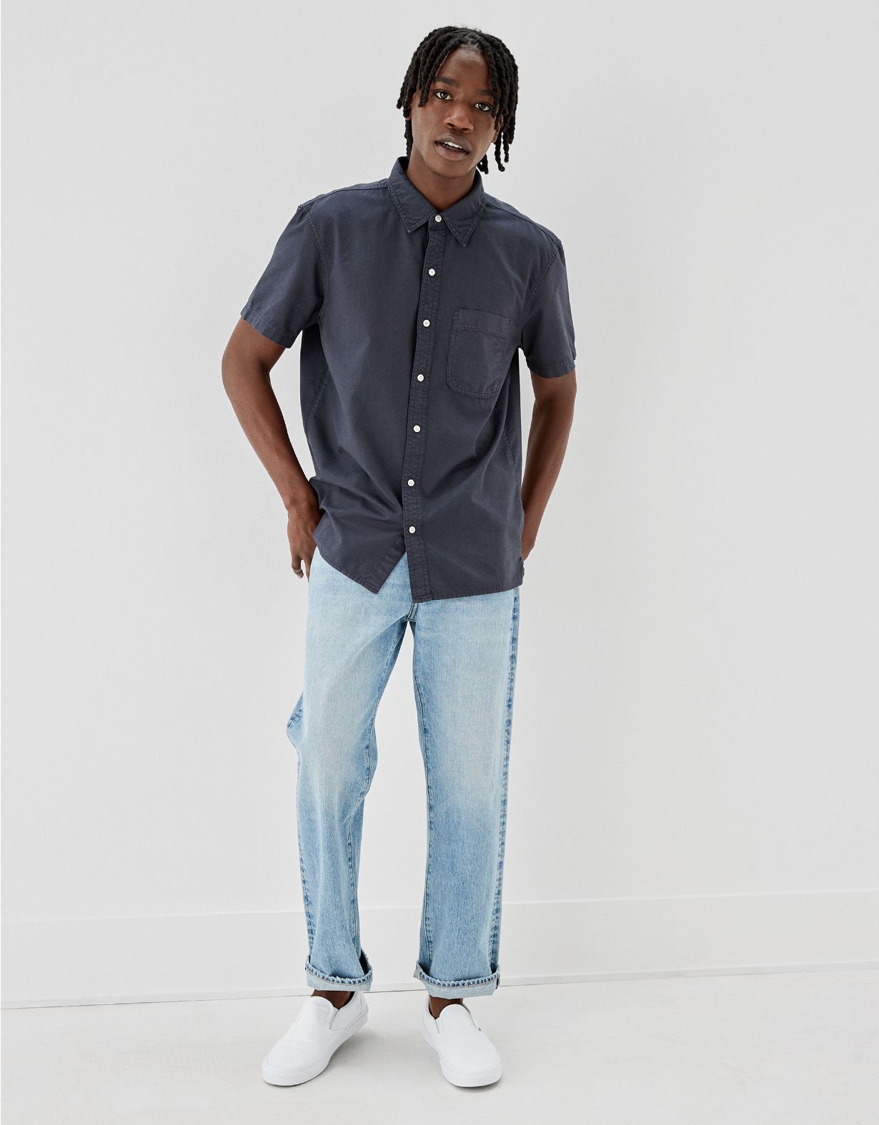 AE Button-Up Resort Shirt | American Eagle Outfitters (US & CA)