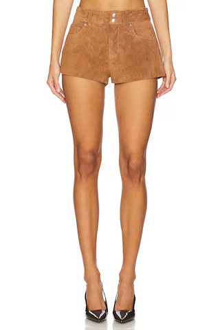 x We The Free Cool Kid Suede Micro Shorts In Shaved Chocolate | Revolve Clothing (Global)