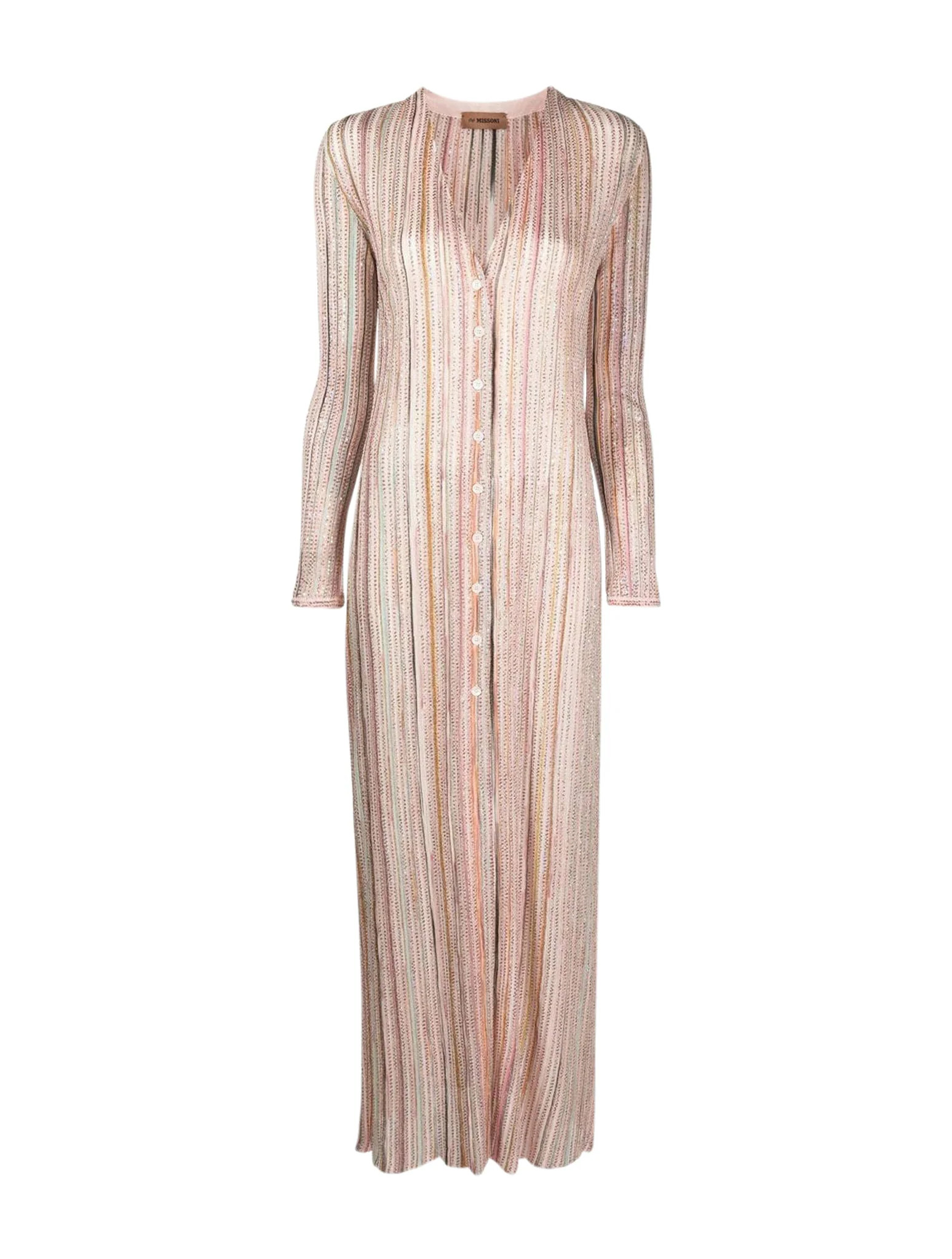 striped V-neck button-up dress - Missoni - Woman | Suitnegozi INT