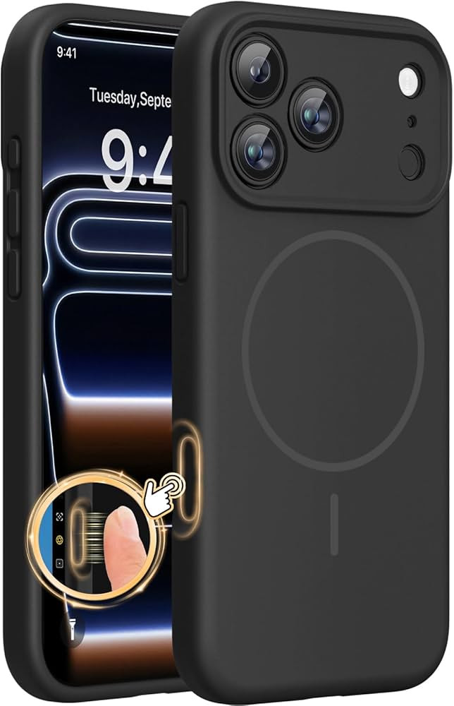 Miracase Magnetic for iPhone 17 Pro Case, Compatible with MagSafe, Integrated Silicone Camera Con... | Amazon (US)