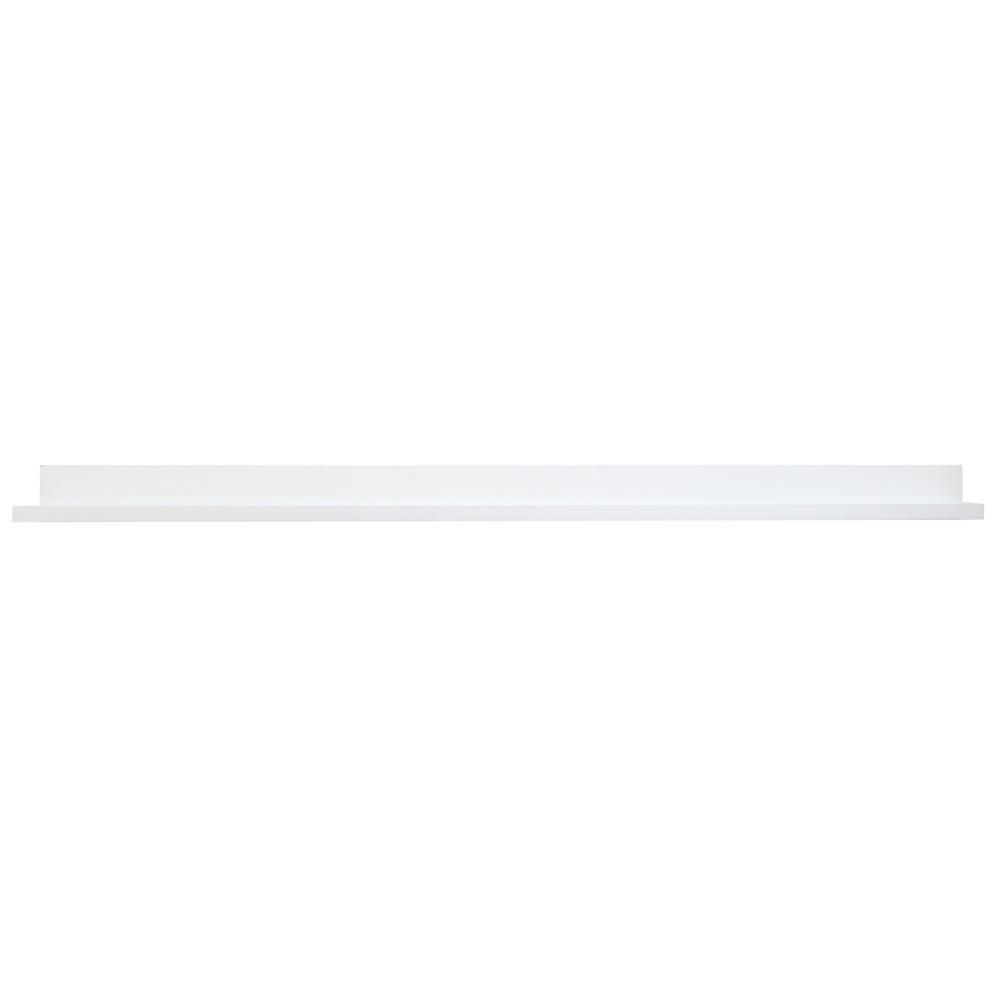 inPlace 60 in. W x 4.5 in. D x 3.5 in. H White Extended Size Picture Ledge | The Home Depot