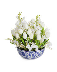 14.5in Tulip Arrangement In Ceramic Pot | TJ Maxx