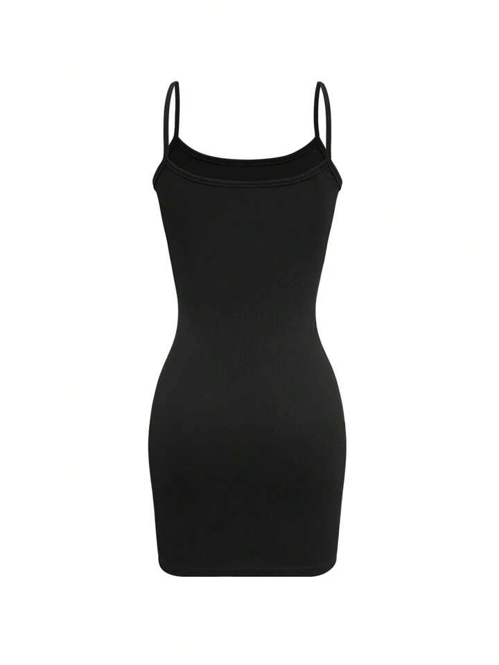 Black Mini Cami Dress | SHEIN