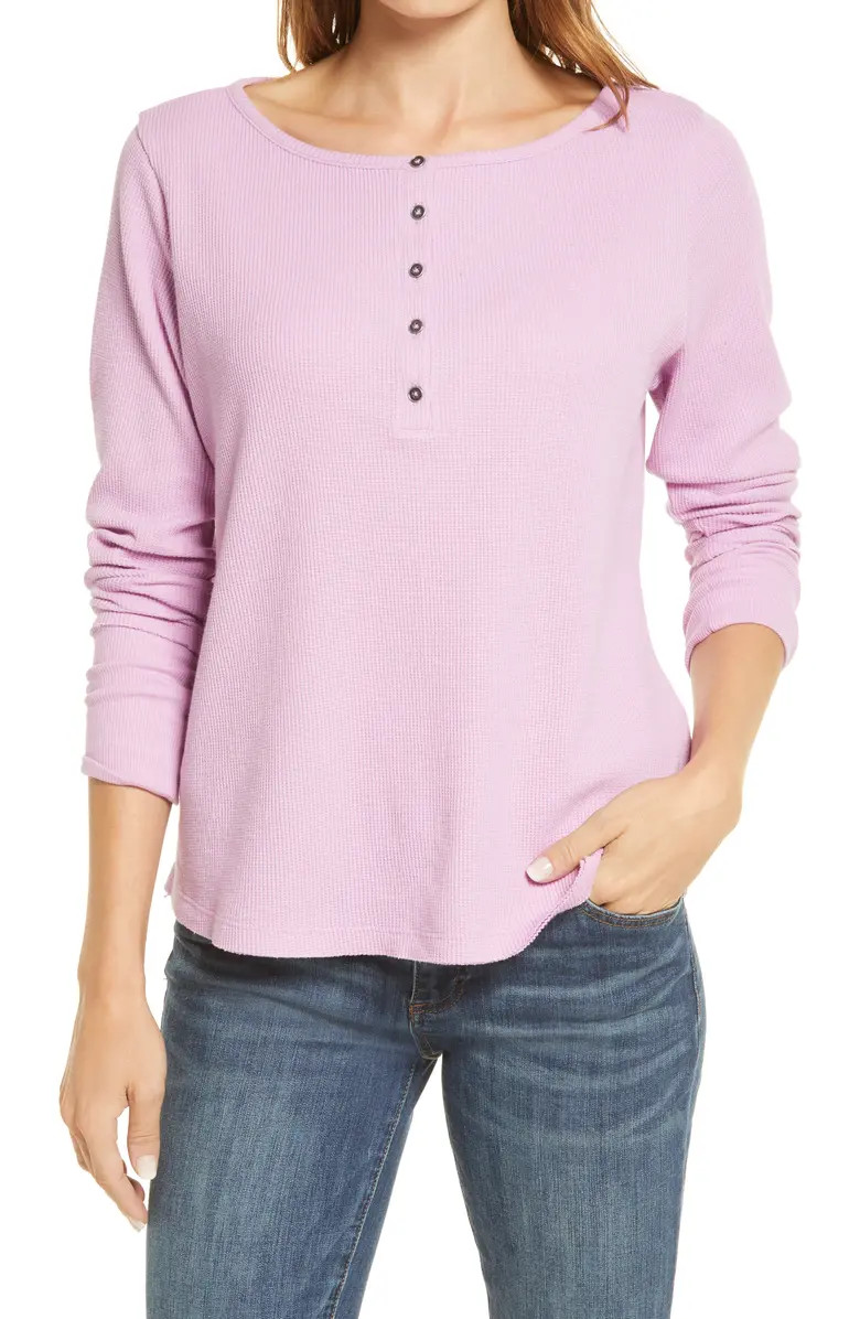 Caslon® Thermal Knit Henley | Nordstrom | Nordstrom