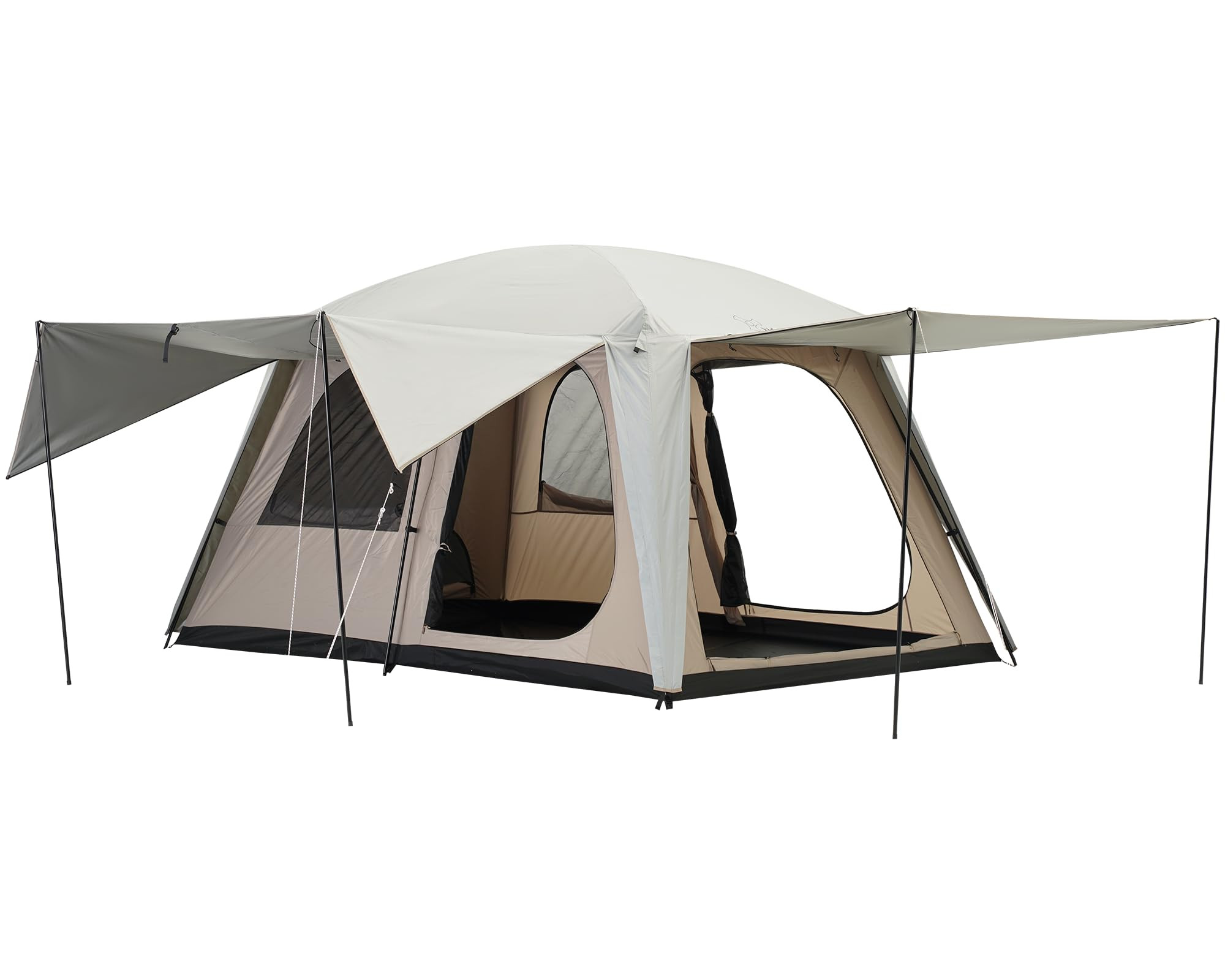 Vidalido 4-6 Person Camping Tent with 3 Door 2 Room Large Family Cabin Tents, Double Layer Waterp... | Amazon (US)