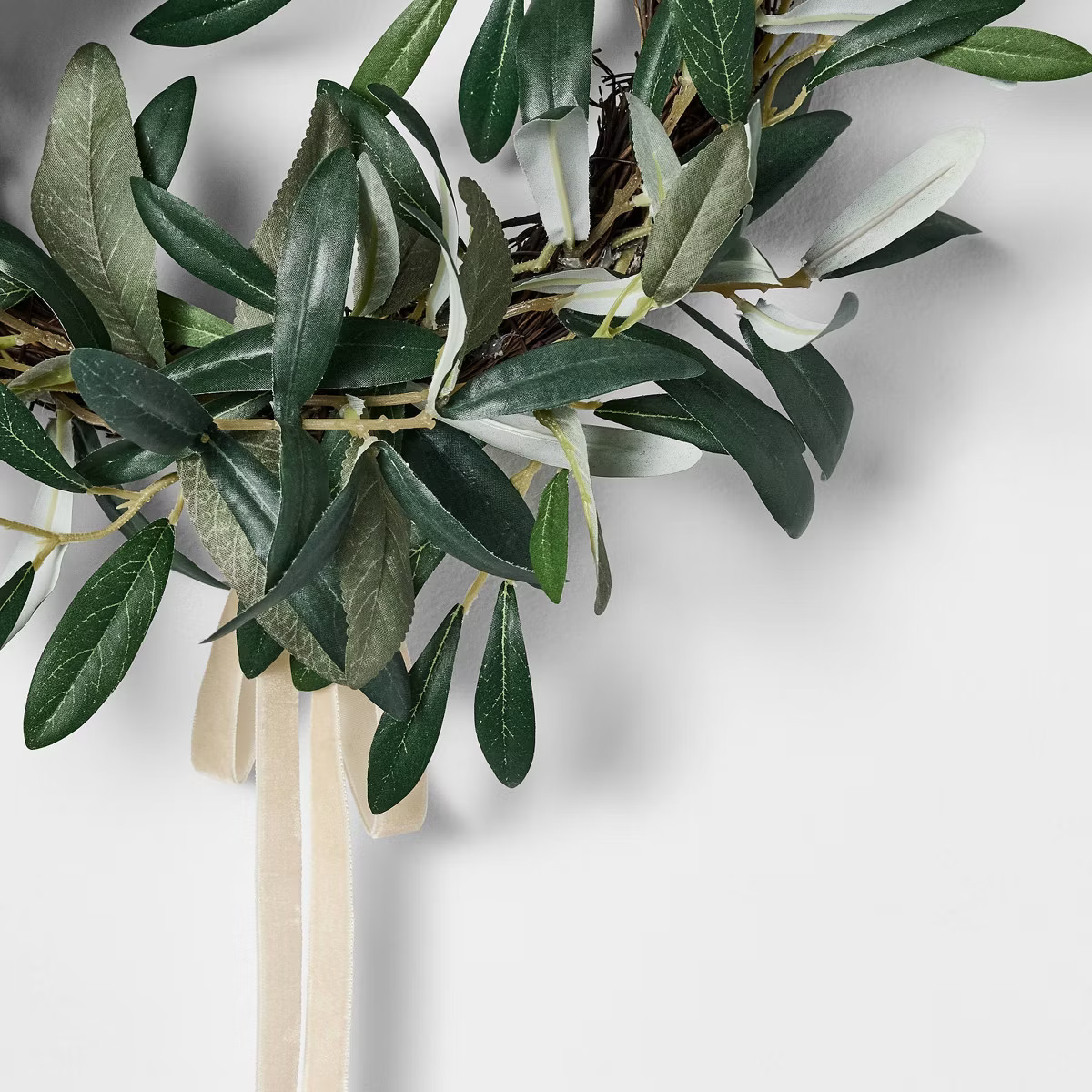 Set of 3 Mini Olive Wreaths with Ribbon - Threshold™ designed with Studio McGee | Target