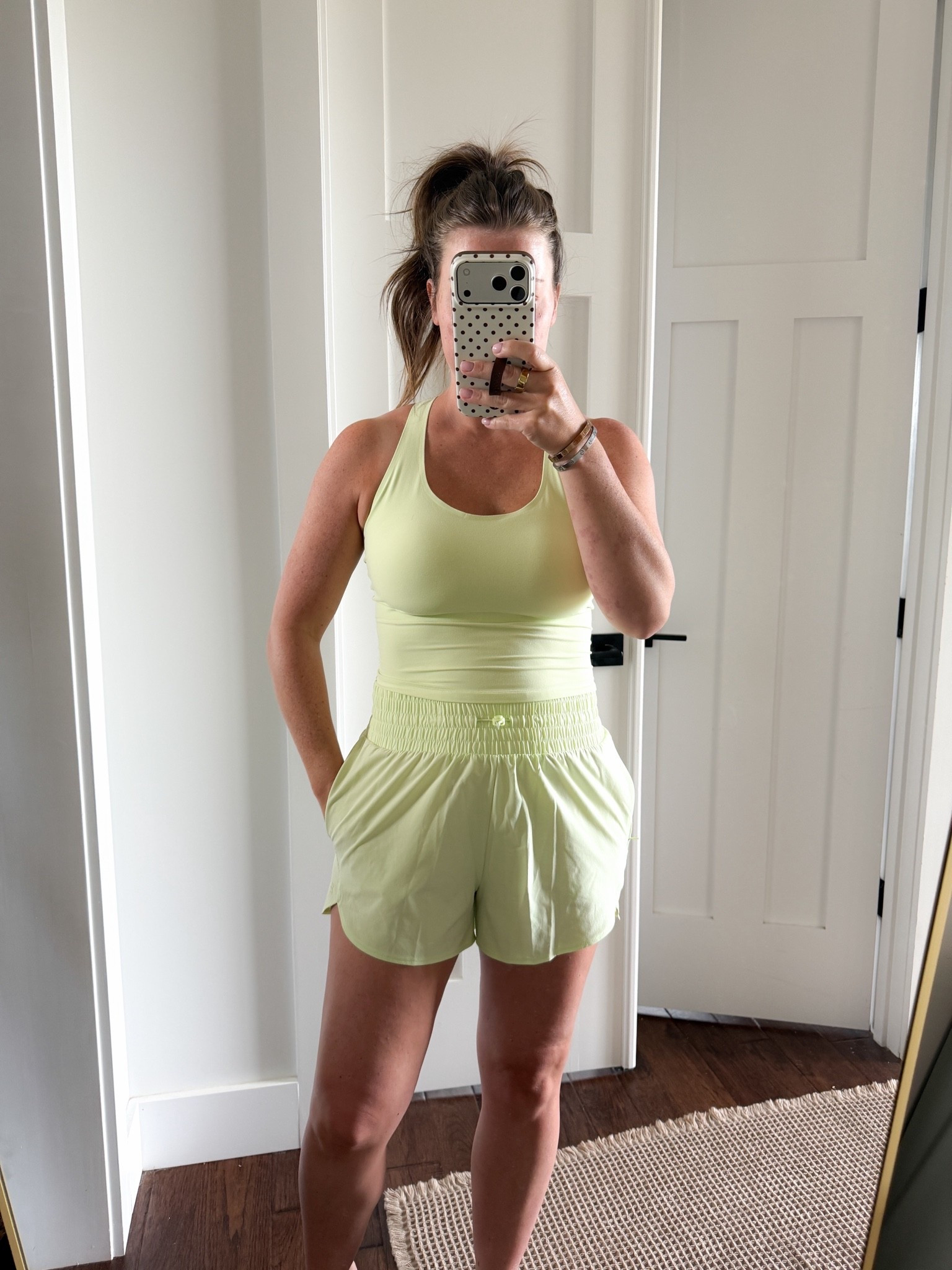 Tank has a built in bra and shorts have a liner! 👏 wearing a medium in both

#LTKfitnessgoals #LTKgrwm #LTKootd