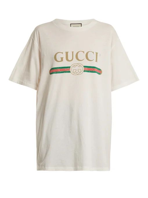 Logo-print cotton T-shirt | Gucci | Matches (UK)