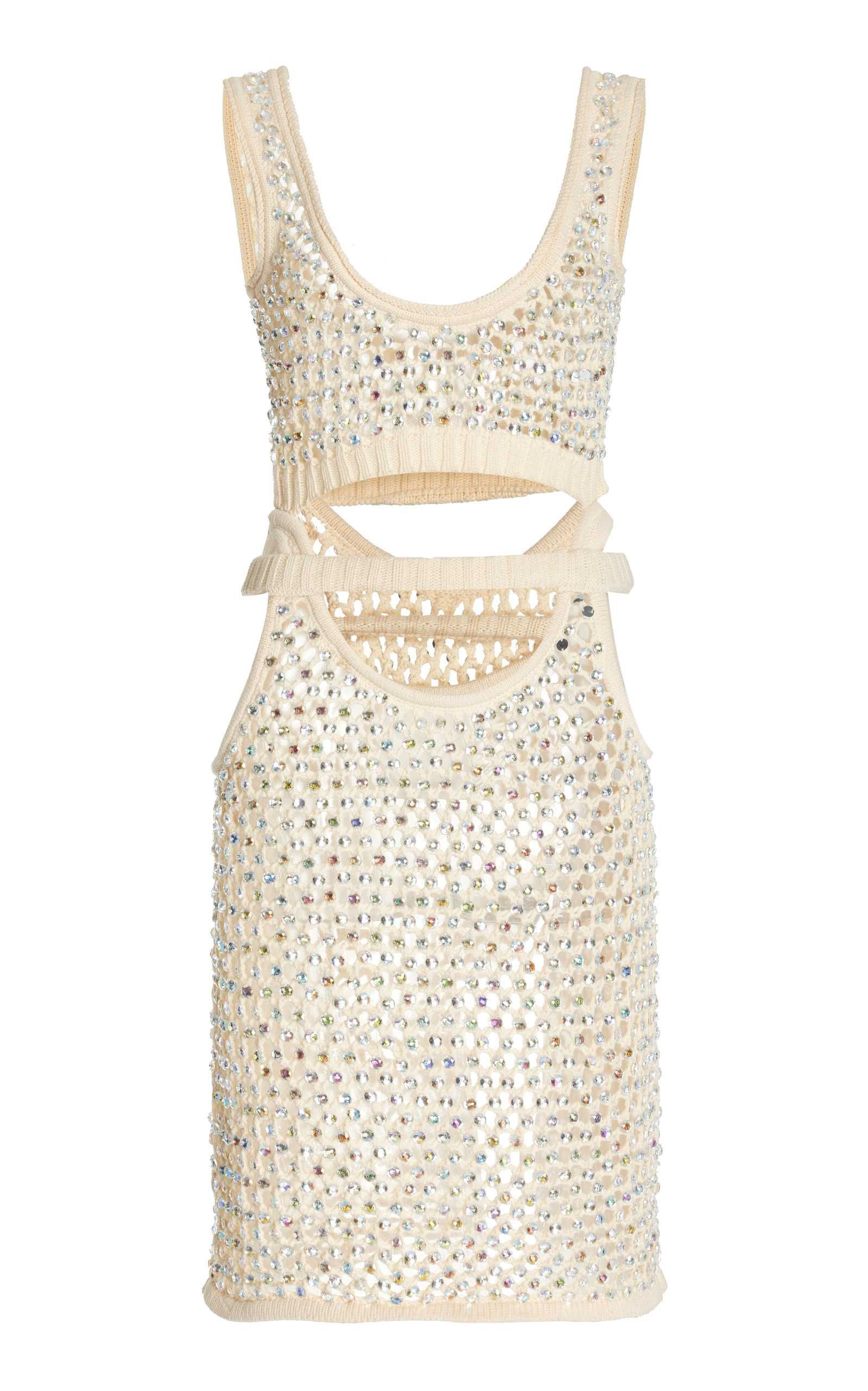 Naomi Crystal Mesh Mini Dress | Moda Operandi (Global)