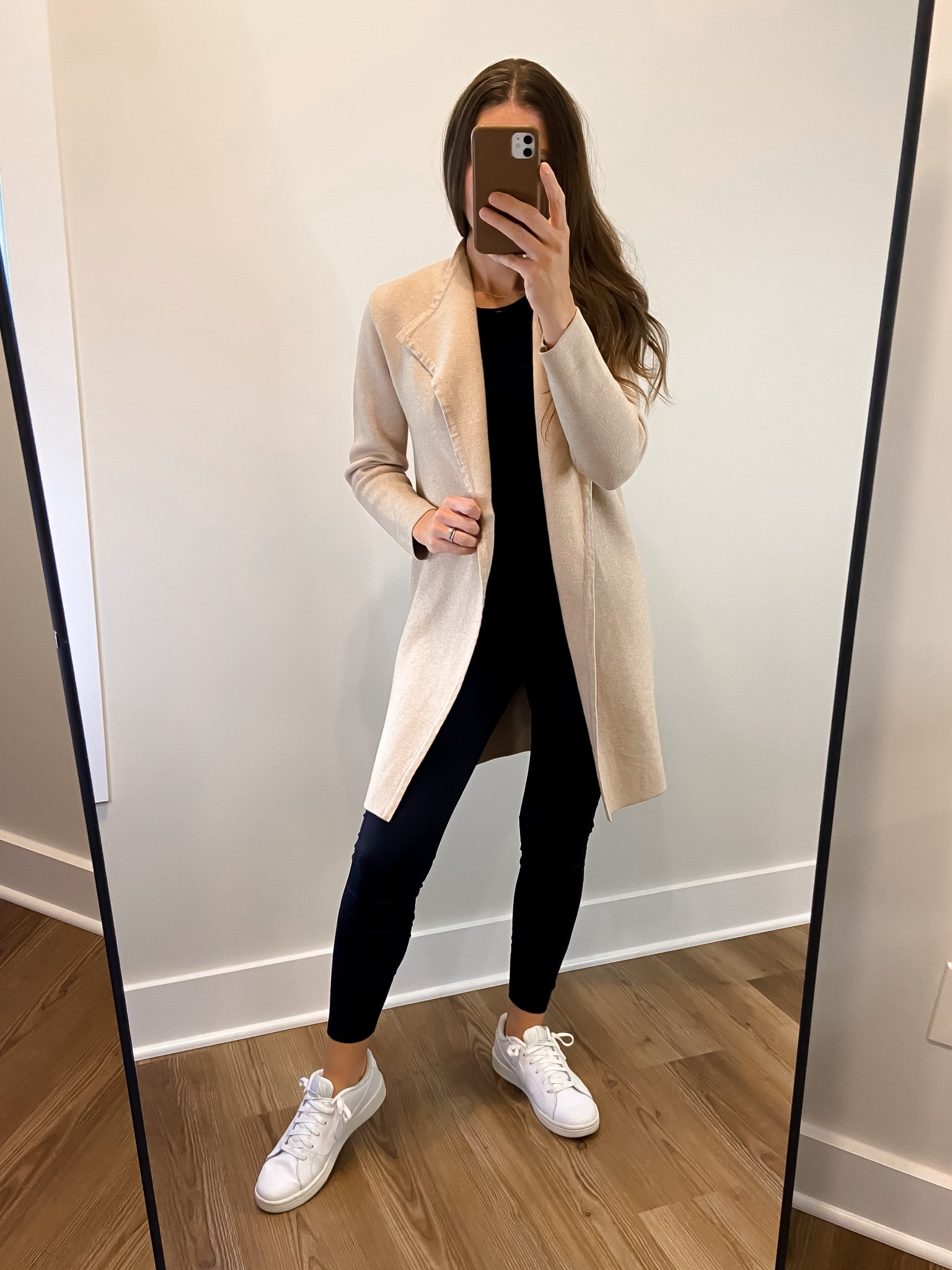 The EASIEST outfit formula: black base, white tennies, layer. For this layer I chose my Amazon Coatigan 🙌🏼

#LTKfindsunder100 #LTKshoecrush #LTKstyletip