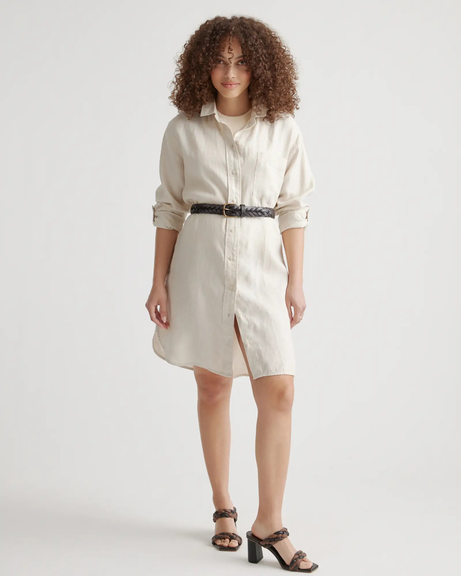 100% European Linen Shirt Dress | Quince