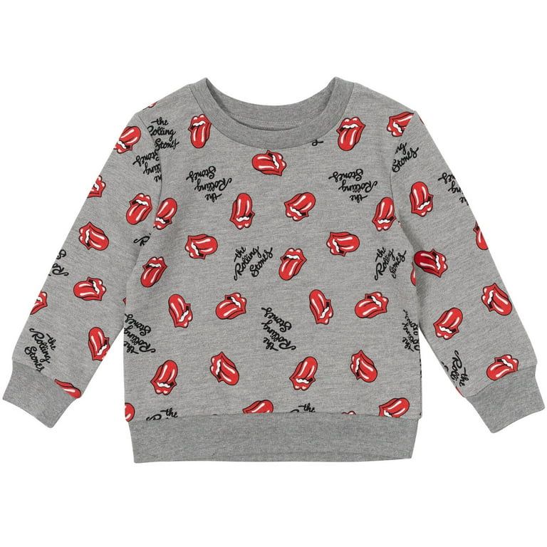 Rolling Stones Big Girls French Terry Pullover Sweatshirt Toddler to Big Kid | Walmart (US)