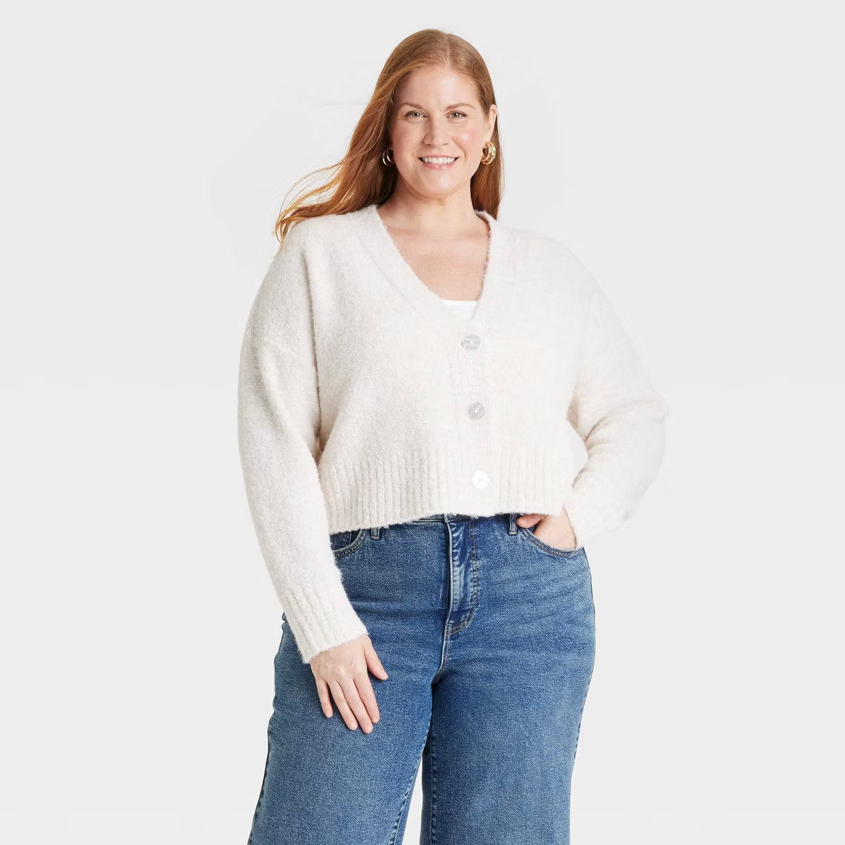 Women's Button-Front Knitted Cardigan - Ava & Viv™ | Target