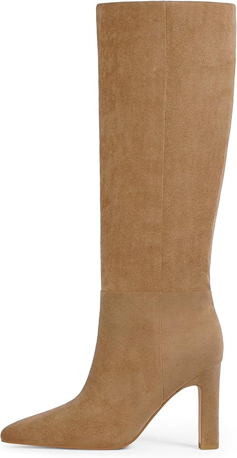 Knee High Boots Women Pointed Toe Chunky High Heel Tall Boots for Women Block Fall Long Knee High... | Amazon (US)