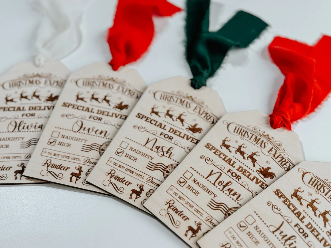 Santa Gift Tags | Gift Tags | Wooden Tag | Christmas Decor | Christmas Gift | Farmhouse Decor | K... | Etsy (US)
