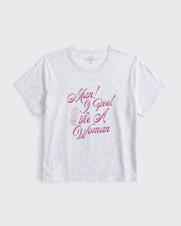 Women's Short-Sleeve Shania Twain Graphic Skimming Tee | Women's Tops | Abercrombie.com | Abercrombie & Fitch (US)