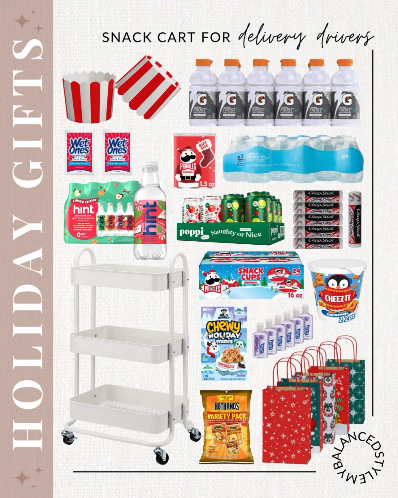 Holiday gifts for delivery drivers

Snack cart
Clear storage containers
Acrylic jars
Tiered rolling cart
Snack baskets
Label stickers
Chip clips
Drink dispenser
Paper snack cups

#LTKGiftGuide #LTKHoliday #LTKSaleAlert