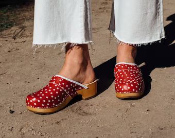 Dina Clogs Jardin Swedish Clogs With Leather Hood | Etsy | Etsy (US)