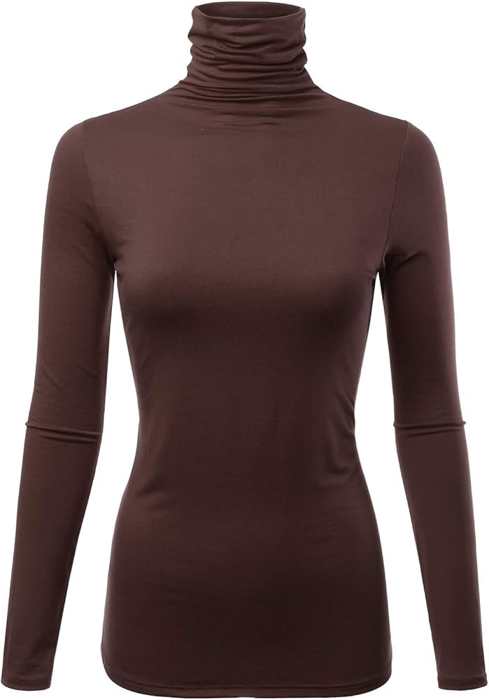 Womens Premium Long Sleeve Turtleneck Lightweight Pullover Top Sweater (S-3X, Made in USA) | Amazon (US)
