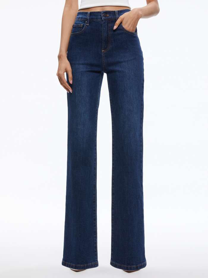 AMAZING HIGH RISE STRAIGHT FULL LENGTH JEAN | Alice + Olivia