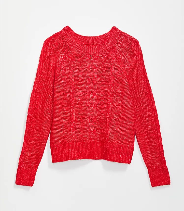 Stitchy Cable Sweater | LOFT