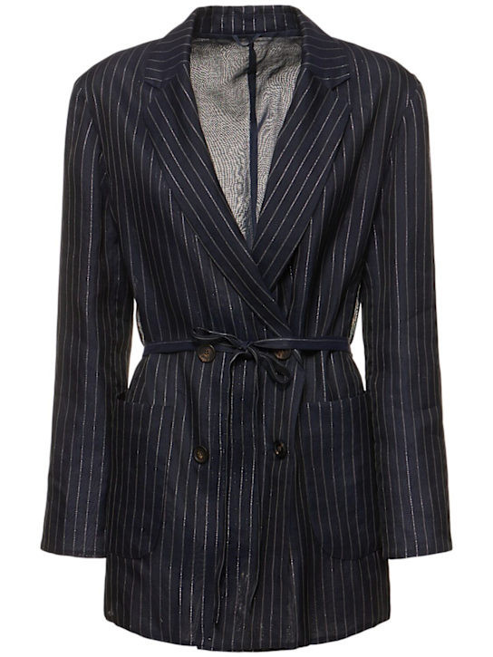 Pinstripe cotton blend jacket | Luisaviaroma