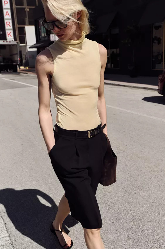 LONG BELTED SHORTS | Zara US