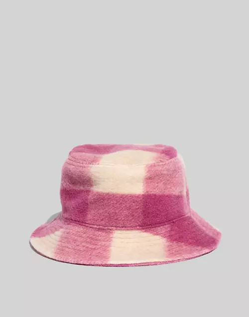 Oversized Plaid Bucket Hat in Plaid | Madewell