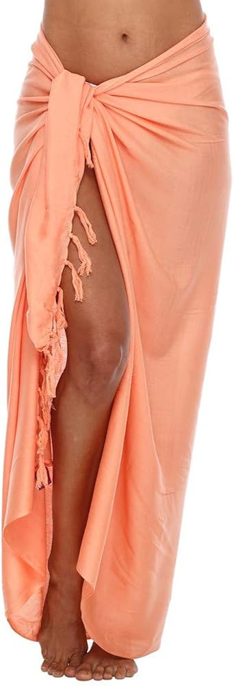 SHU-SHI Womens Beach Cover Up Ombre Sarong Swimsuit Cover-Up Pareo Coverups | Amazon (US)