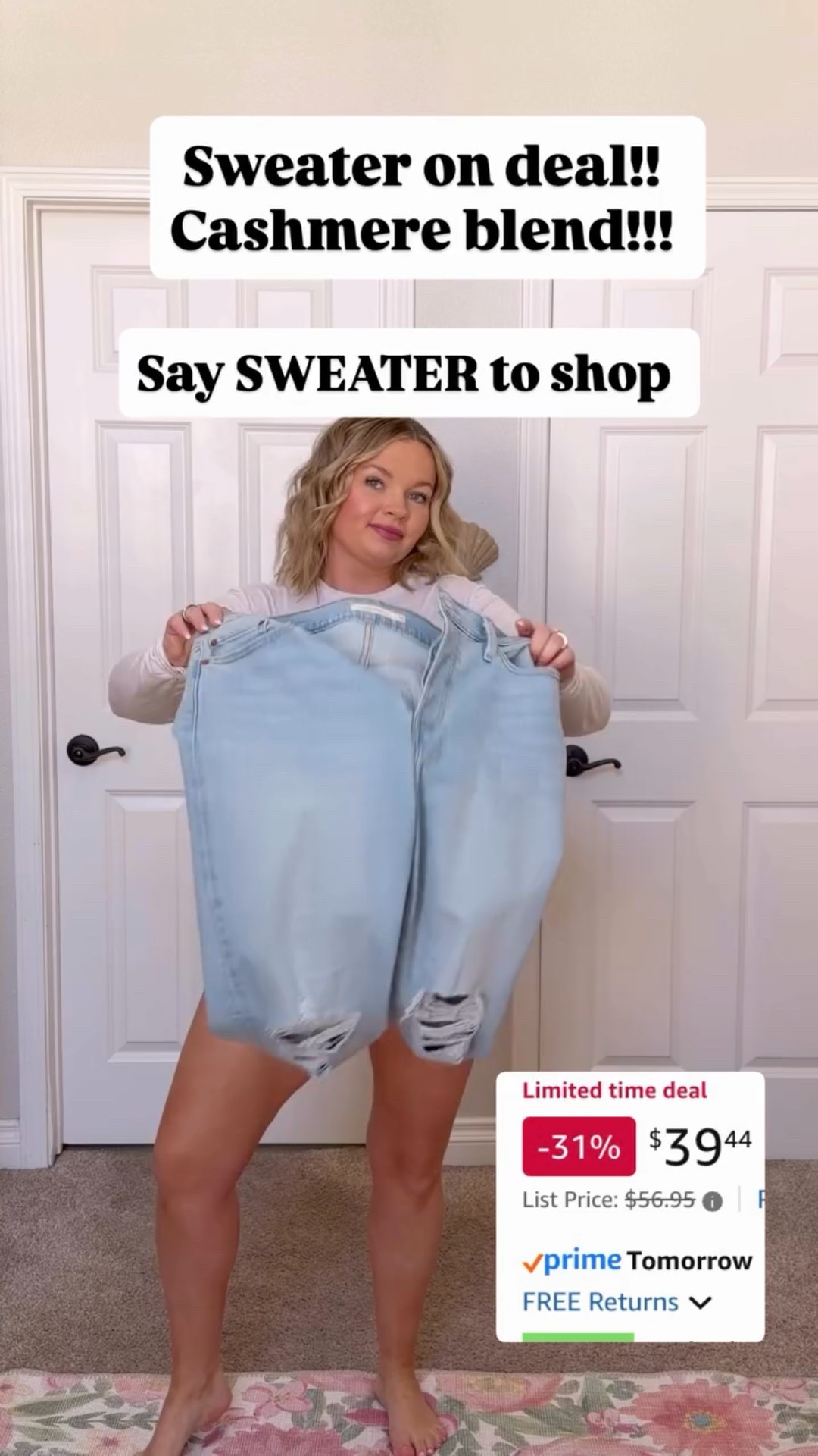 Sweater on deal!! Cashmere blend!!! 

My Levi’s are also 30% Off today!!

Long sleeve top is 60% Off 🙀

Clogs are 39% Off!!


#LTKMidsize #LTKSaleAlert #LTKSeasonal